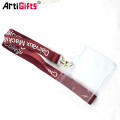 Hot sell printed cheap tube lanyard with work id card holder